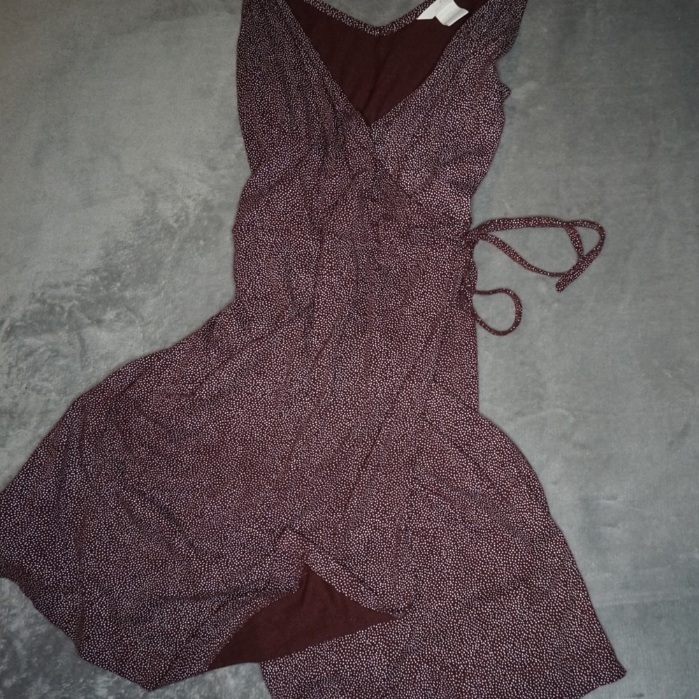 H&M polka dot tie dress